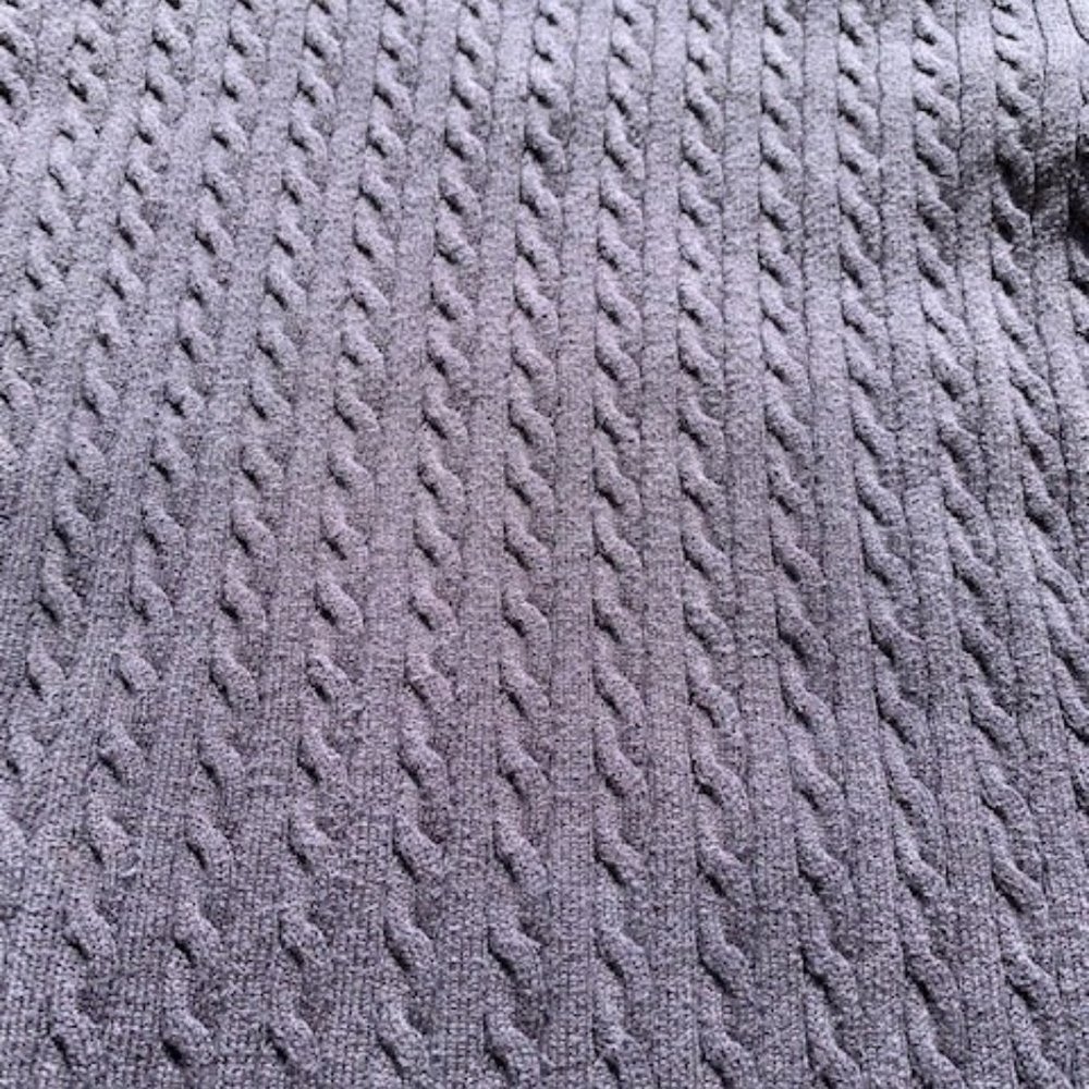 Ann Taylor navy blue cable knit sweater size L - Picture 6 of 7